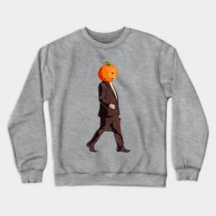 Dwight Schrute with a Pumpkin Head Crewneck Sweatshirt